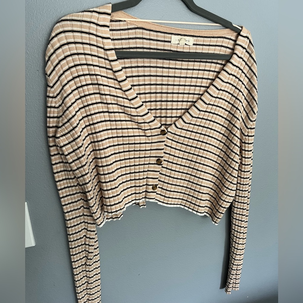 LA HEARTS CROP CARDIGAN
